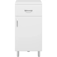 Тумба Misty Люси Э-Люс07040-011П 40 см R, напольная, белый глянец