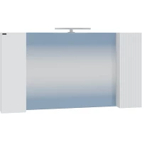 Зеркальный шкаф Санта Вега 700452 120x65 см, со светильником, белый глянец