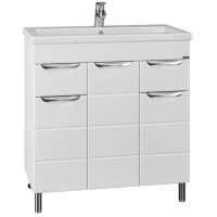 Тумба с раковиной белый глянец 81 см Санта Родос 206015 + FOCTEP80