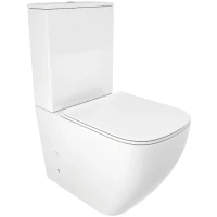 Унитаз-компакт Ceruttispa Mimi CT8707 безободковый, с сиденьем микролифт, белый