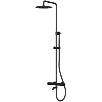 Душевая система Paini Cox 78PZ687THSSD250F1B 250 мм, с термоcтатом, черный матовый