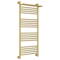 Полотенцесушитель водяной 1200x500 золотой матовый Сунержа Богема с полкой+ 032-0223-1250