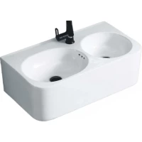 Раковина Ceruttispa Double Brenta CT9699 75x40 см, подвесная, белый