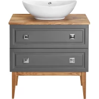 Тумба с раковиной серый матовый 79 см ASB-Woodline Каталина