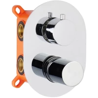 Смеситель для ванны AQG Tube 01TUB352NC встраиваемый, хром/черный матовый