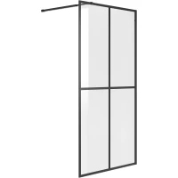 Душевая перегородка Niagara NG-686-10BLACK 100 см, профиль черный матовый, стекло прозрачное