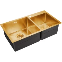 Кухонная мойка Emar EMB-210 PVD Nano Golden 78x43 см, золотой