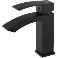 Смеситель для раковины GID Victoria L120-BM-K без донного клапана, черный матовый