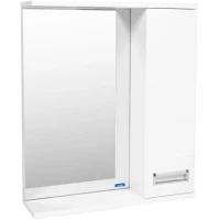 Зеркальный шкаф 60x70 см белый R Viant Вена VVEN60-ZSHR
