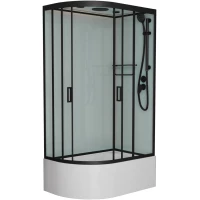 Душевая кабина 120x80x220 см Frank F412/2R Black 153009 прозрачное