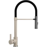 Смеситель для кухни Ulgran U-024-328 с гибким изливом, бежевый