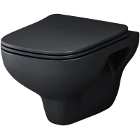 Унитаз подвесной Am.Pm X-Joy C85A1700MBSC безободковый, с сиденьем микролифт, черный матовый