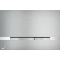 Кнопка смыва AlcaPlast Alunox STRIPE для инсталляции, матовый хром/хром