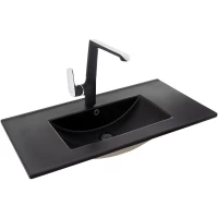 Раковина WeltWasser Deilbach 7506-90 MT-BL 10000005567 91x47 см, накладная, черный матовый