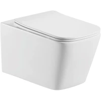 Унитаз подвесной Aquatek Либра AQ0530-00 безободковый, с сиденьем микролифт, белый