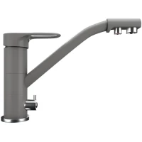 Смеситель для кухни Ulgran UQ-010-09 с подключением к фильтру, мокрый асфальт