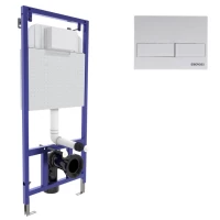 Инсталляция для унитаза Berges Novum L4 040214 с кнопкой смыва, белый матовый