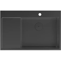 Кухонная мойка Lemark Kezadra 780P 9932156 78x51 см, черный матовый