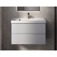 Тумба под раковину AQUAme S1 AQM900180WH 78,6 см, подвесная, белый глянец