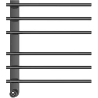 Полотенцесушитель электрический AQUAme AQM3116GM 614,5x520,5, МЭМ левый, оружейная сталь