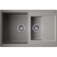 Кухонная мойка Omoikiri Tetogranit Daisen 78-2T-GR 4993585 78x51 см, ленинградский серый