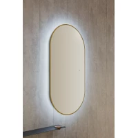Зеркало Silver Mirrors Viva LED-00002690 55x105 см, с LED-подсветкой, сенсорным выключателем, диммером, золотой