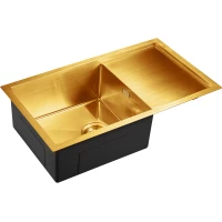 Кухонная мойка Emar EMB-124 PVD Nano Golden 70x40 см, золотой