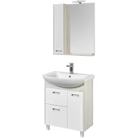 Комплект мебели белый глянец/дуб сомерсет 71,5 см Акватон Бекка 1A208701BAC20 + 1WH207776 + 1A214702BAC20