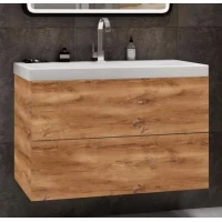 Тумба под раковину Art&Max Verona Push AM-Verona-Push-900-2C-SO-RK 89,6 см, подвесная, дуб кельтик