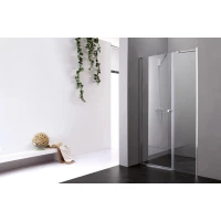 Душевая дверь распашная Cezares Elena 120 см текстурное стекло ELENA-W-B-11-60+60-P-Cr-L