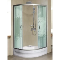 Душевой уголок с поддоном Мономах 70/180 МЗ 10000012463 70x70 см, профиль матовый хром, стекло интимато