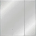 Изображение товара зеркальный шкаф 80x80 см белый l style line квартет сс-00002375