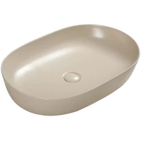 Раковина-чаша SantiLine SL-1017BG 60,5x41,8 см, накладная, бежевый матовый