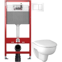 Комплект подвесной унитаз Geberit Renova 500.801.00.1 + система инсталляции Tece 9400413