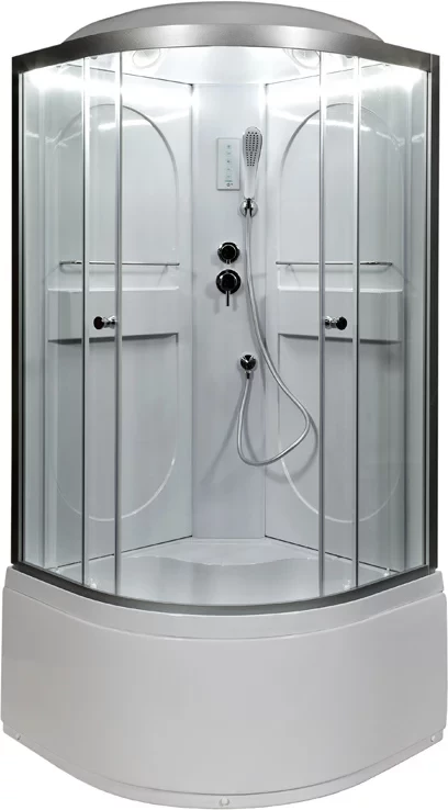 

Душевая кабина 90x90x215 см Deto L690LED прозрачное