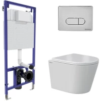 Комплект подвесной унитаз Berges Vita + система инсталляции Berges Novum D3 043375