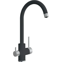 Смеситель для кухни Uperwood Quartz UPD-Q-01-04 с подключением к фильтру, черный