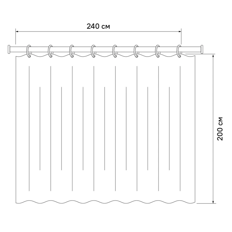 Штора для ванной комнаты IDDIS City 210P24RI11