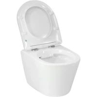 Унитаз подвесной Selena Circulo C001WG безободковый, с сиденьем микролифт, белый