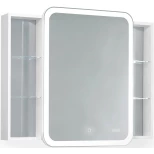 Изображение товара зеркальный шкаф 100x80 см белый jorno bosko bos.03.100/w