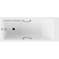 Ванна чугунная Vinsent Veron Tampa VTP1707042H/VH0012BL 170x70 см, с ручками, белый