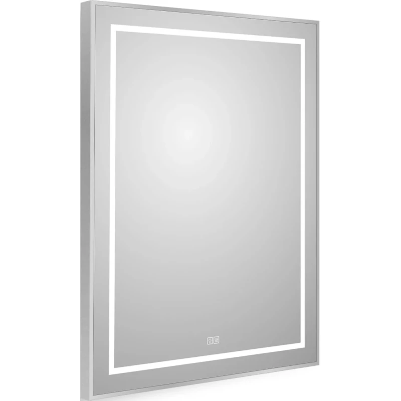 Зеркало BelBagno Kraft SPC-KRAFT-700-900-LED-TCH-WARM 70x90 см, с LED-подсветкой, сенсорным выключателем, антизапотеванием, алюминий