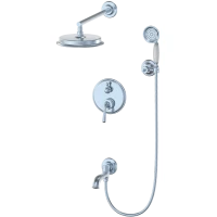 Душевой комплект Wonzon & Woghand Steam WW-88939008-CR 228 мм, со смесителем, хром