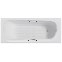 Ванна чугунная Delice Continental DLR230613R-AS 170x70 см, с отверстиями под ручки, антискользящим покрытием, белый