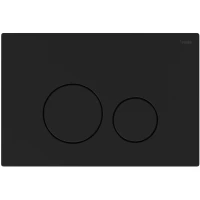 Кнопка смыва Рехау Nova Orb Steel 19102631001 для инсталляции, черный матовый