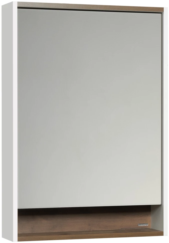 Зеркальный шкаф белый глянец/таксония темная 60x85 см Акватон Капри 1A230302KPDB0
