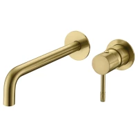 Смеситель для раковины Boheme Uno 465-MG встраиваемый, золотой матовый