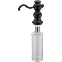 Дозатор для жидкого мыла Zorg ZR-25 BLACK 350 мл, встраиваемый, для кухни, черный