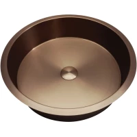 Раковина Abber Wasser Kreis AF2409MRG 43,6x43,6 см, встраиваемая снизу, розовое золото матовый