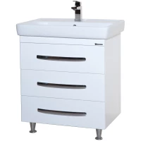 Тумба с раковиной белый глянец 70 см Bellezza Рокко 4635311660016 + 4620000148555